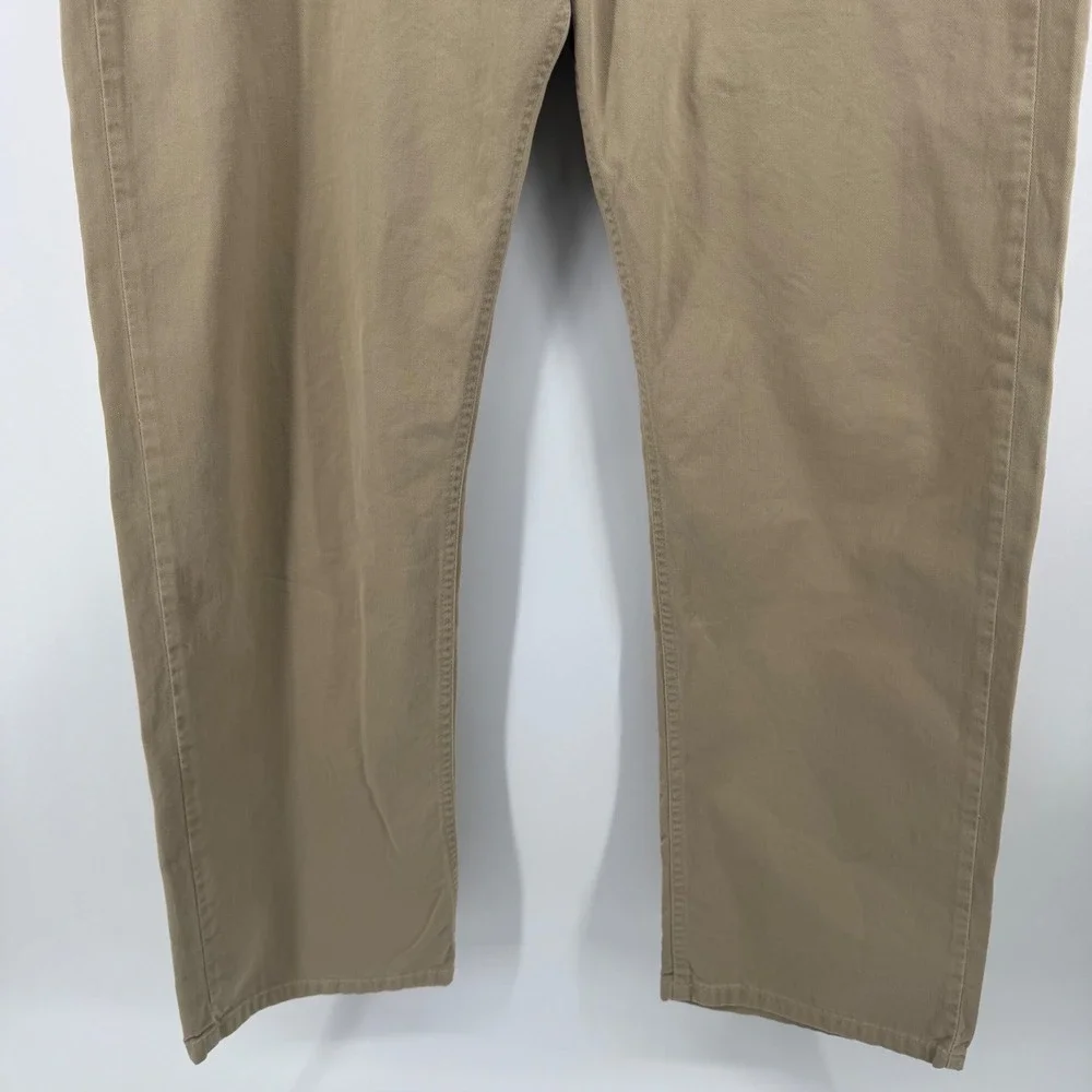 Polo Jeans Co Ralph Lauren Mens Khaki Straight Leg Cotton Pants 34x30‎ Tan 5898Y